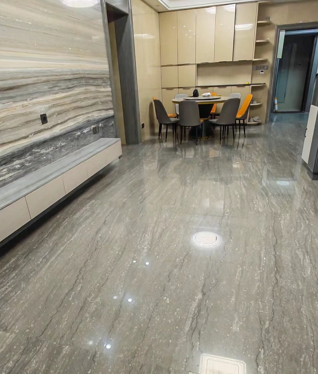 EcoMarble Cartier Grey used in a completed project in China