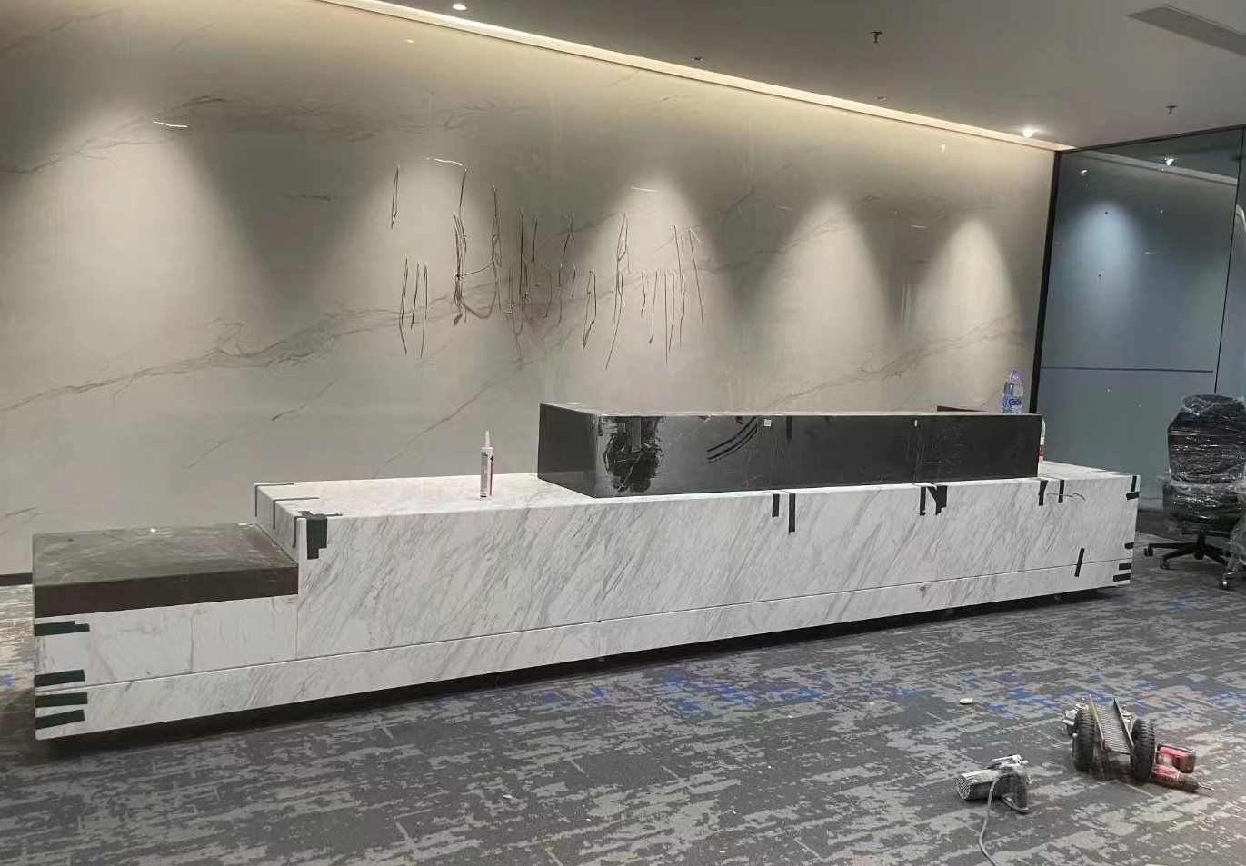 EcoMarble Jazz White used in a completed project in China