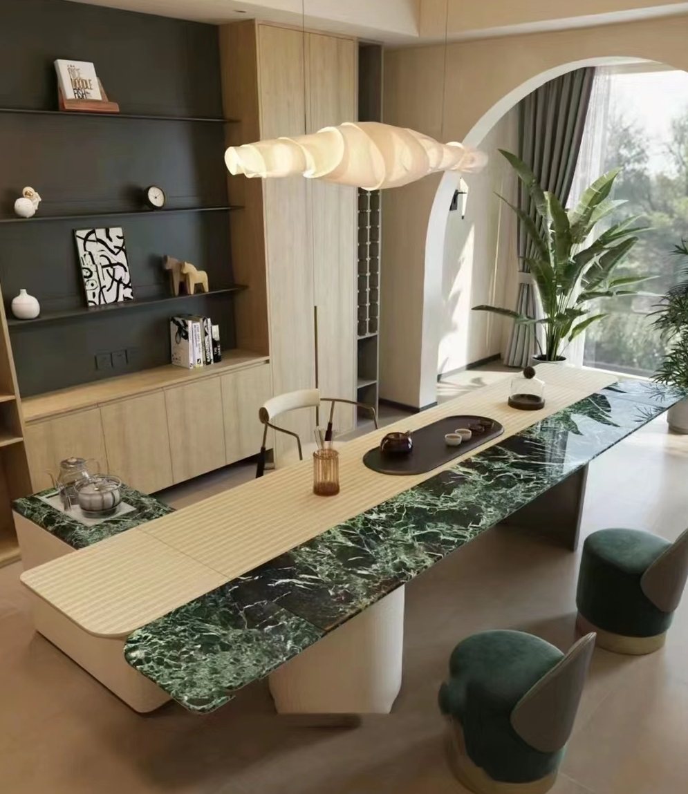 EcoMarble Prada Green used in a completed project in China
